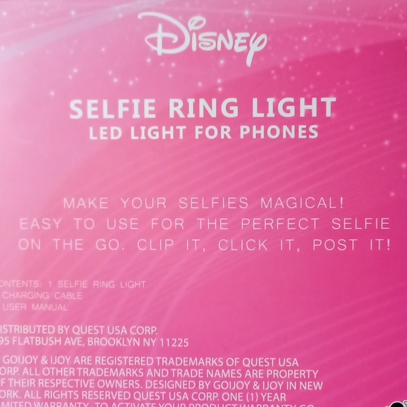 Disney Minnie Mouse Selfie Ring Light for Mobile Cell Phones - Picture 4 of 6